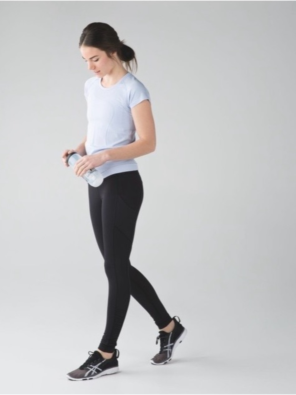 Lululemon Black Speed Tight IV Ruched Ankle Leggings Pockets Reflective